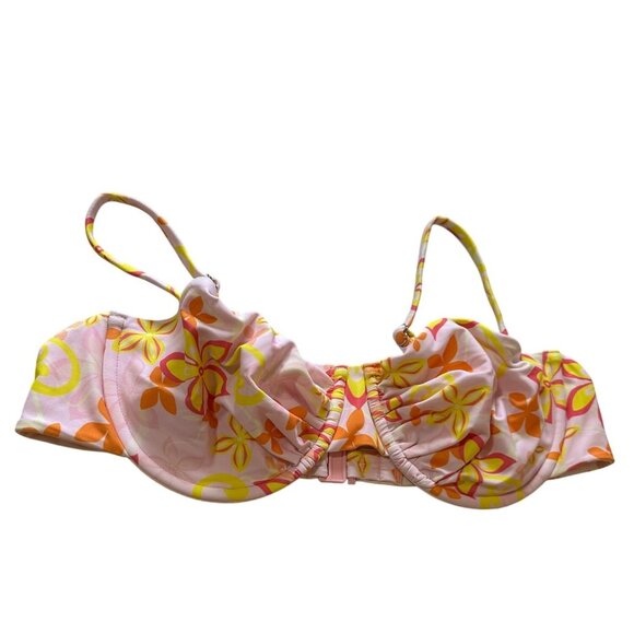 Blackbough Georgia Underwire Bikini Top In Pink Twinkle Floral Print Sz XL NWOT - Picture 2 of 9